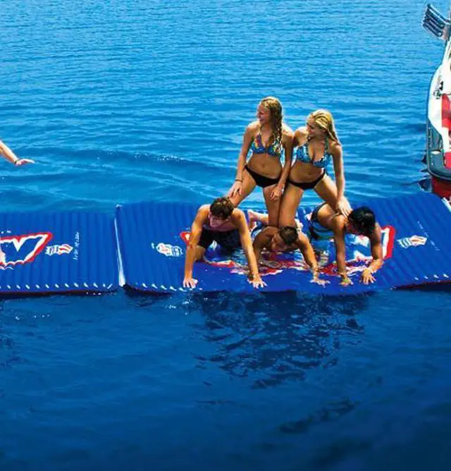 Alt view image 6 of 15 - WOW Sports Floating Water Walkway For The Pool Or Lake - Blue (12-2030)