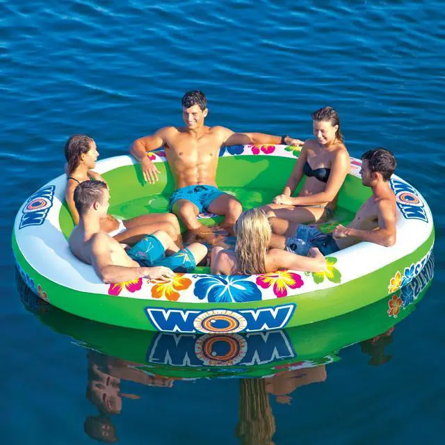 Main image of WOW Sports Floating 6 Person Water Lounge And Island - Stadium Islander (17-2040)
