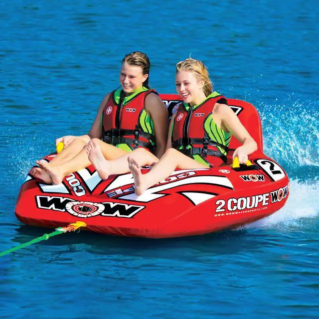 Alt view image 4 of 8 - WOW Sports 2 Person Coupe Cockpit Towable Water Tube For Pool And Lake (15-1030)