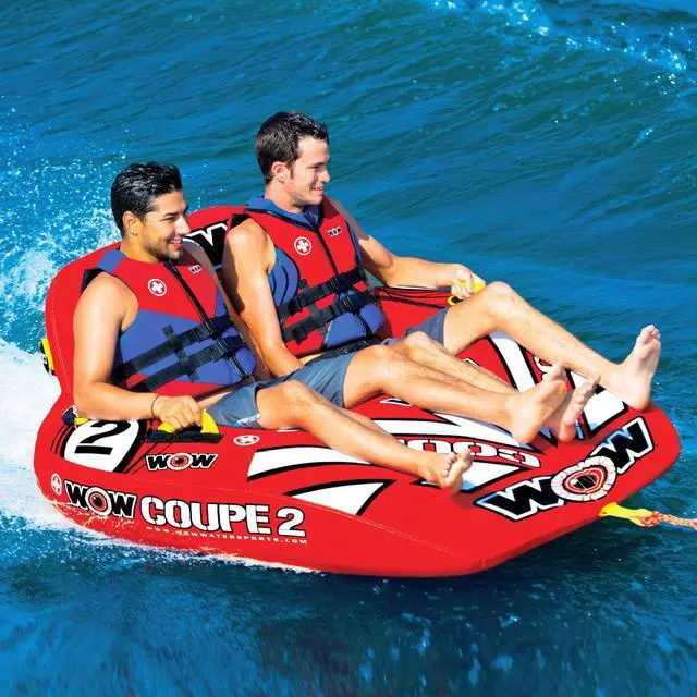 Alt view image 3 of 8 - WOW Sports 2 Person Coupe Cockpit Towable Water Tube For Pool And Lake (15-1030)