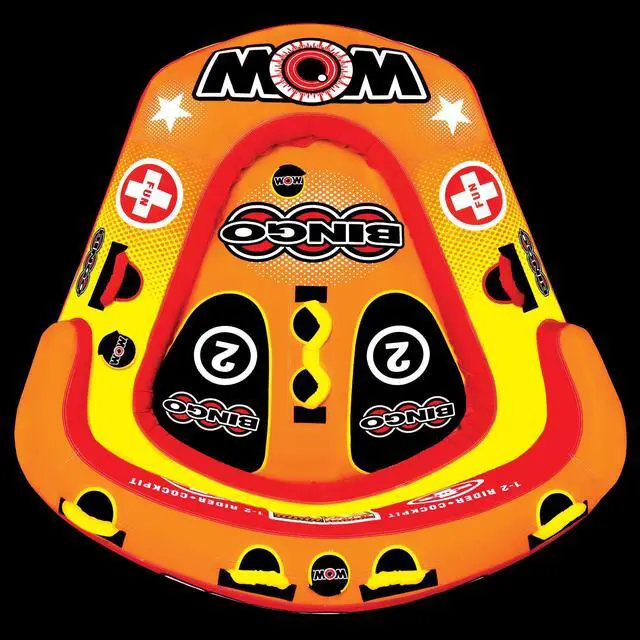 Alt view image 3 of 12 - WOW Sports Bingo 2 Person Towable Water Tube For Pool And Lake (14-1060)