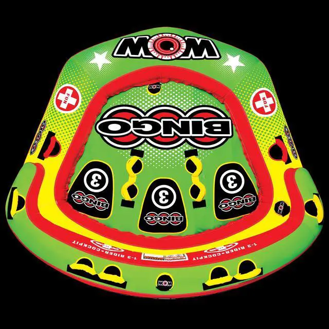 Alt view image 7 of 7 - WOW Sports Bingo 1-3 Person Towable Water Tube For Pool And Lake (14-1070)