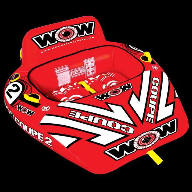 Alt view image 7 of 8 - WOW Sports 2 Person Coupe Cockpit Towable Water Tube For Pool And Lake (15-1030)