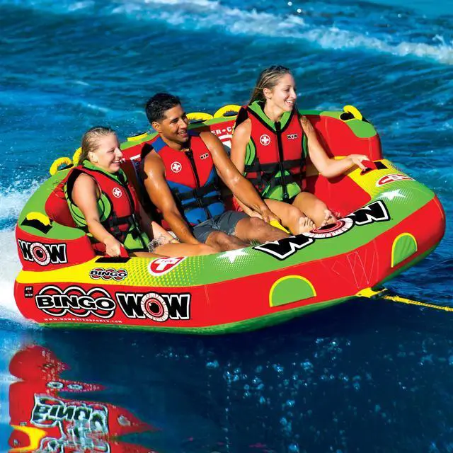 Main image of WOW Sports Bingo 1-3 Person Towable Water Tube For Pool And Lake (14-1070)