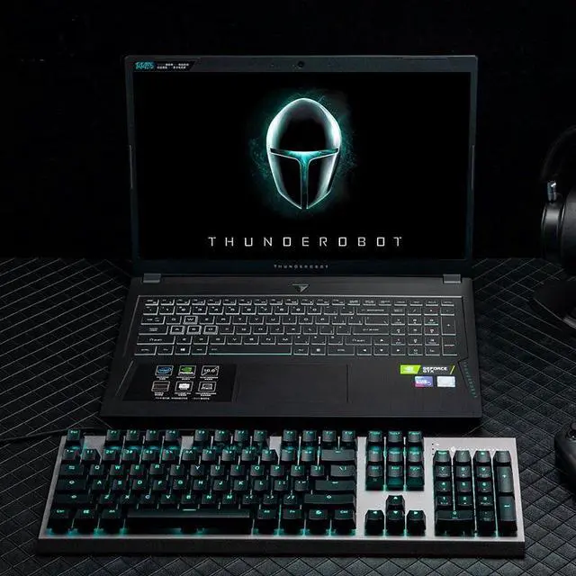 Alt view image 6 of 6 - Thunderobot KG5 104 Cherry Red Switch Mechanical Keyboard Gaming  USB Wired Sliver
