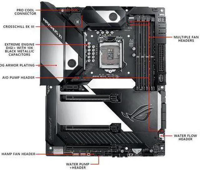 Alt view image 4 of 7 - ASUS ROG Maximus XI Formula Z390 Gaming Motherboard LGA1151 (Intel 8th and 9th Gen) ATX DDR4 HDMI M.2 USB 3.1 Gen2 Onboard 802.11 ac Wi-Fi