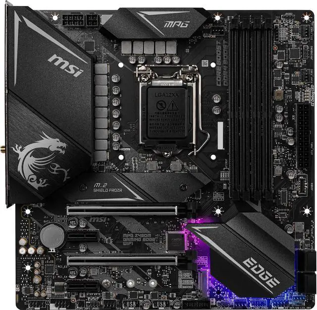 マザーボード MSI Z490M Gaming WiFi /microATX/LGA1200 MSI MPG Z490M GAMING EDGE WIFI mATX Gaming Motherboard (10th