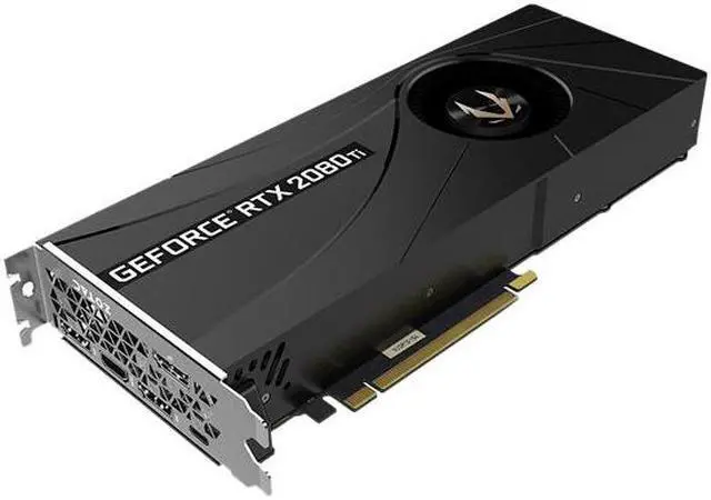 Alt view image 2 of 6 - Zotac GeForce RTX 2080 Ti Graphic Card - 1.55 GHz Boost Clock - 11 GB GDDR6 - Dual Slot Space Required