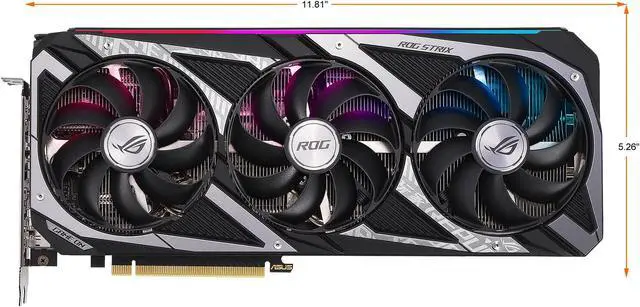Alt view image 2 of 7 - ASUS ROG-STRIX-RTX3050-O8G-GAMING ROG Strix GeForce RTX 3050 Video Card