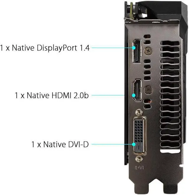 Alt view image 3 of 5 - ASUS TUF Gaming GeForce GTX 1660 SUPER Overclocked 6GB Edition HDMI DP DVI Gaming Graphics Card (TUF-GTX1660S-O6G-GAMING)