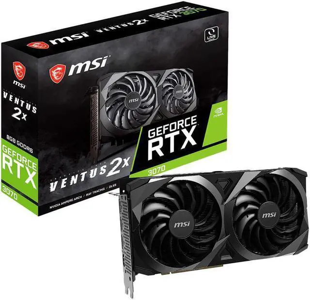 Alt view image 7 of 12 - MSI Ventus GeForce RTX 3070 8GB GDDR6 PCI Express 4.0 Video Card RTX 3070 Ventus 2X 8G OC LHR