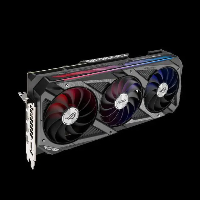 Alt view image 3 of 7 - ASUS ROG Strix GeForce RTX 3080 10GB GDDR6X PCI Express 4.0 x16 Video Card ROG-STRIX-RTX3080-O10G-V2-GAMING LHR