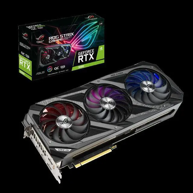 Alt view image 7 of 7 - ASUS ROG Strix GeForce RTX 3080 10GB GDDR6X PCI Express 4.0 x16 Video Card ROG-STRIX-RTX3080-O10G-V2-GAMING LHR
