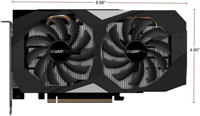 Alt view image 2 of 7 - GIGABYTE Geforce RTX 2060 OC 6G Graphics Card, 2 x WINDFORCE Fans, 6GB 192-Bit GDDR6, GV-N2060OC-6GD Video Card