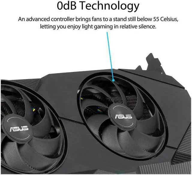 Alt view image 4 of 7 - ASUS DUAL GeForce RTX 2060 SUPER EVO V2 OC Edition Gaming Graphics Card (PCIe 3.0, 8GB GDDR6, HDMI, DisplayPort, DVI-D, Axial-Tech Fan, 0dB Technology, DirectCU II, Auto-Extreme) (DUAL-RTX2060S-O8G-EV