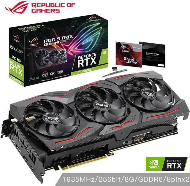 ASUS ROG Strix GeForce RTX 2070 SUPER OC 8GB GDDR6 Triple Fans Edition  Overclocked Gaming Graphics Card(ROG-STRIX-RTX2070S-O8G-GAMING)