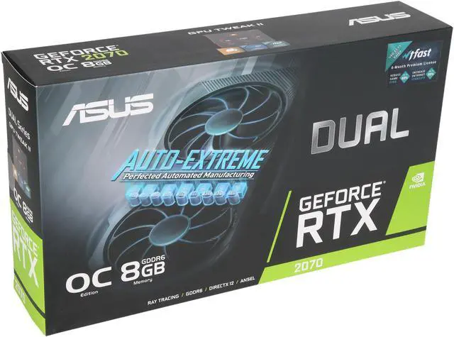 Alt view image 7 of 7 - ASUS DUAL-RTX2070-O8G-EVO Dual GeForce RTX 2070 Video Card