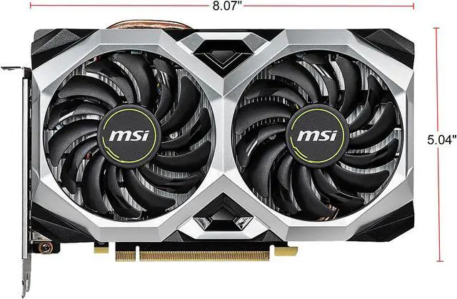 Alt view image 4 of 7 - MSI RTX 2060 VENTUS XS 6G OC GeForce RTX 2060 Video Card