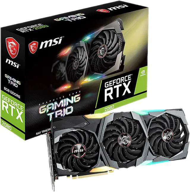 Alt view image 4 of 4 - MSI RTX 2080 GAMING TRIO GeForce RTX 2080 Video Card