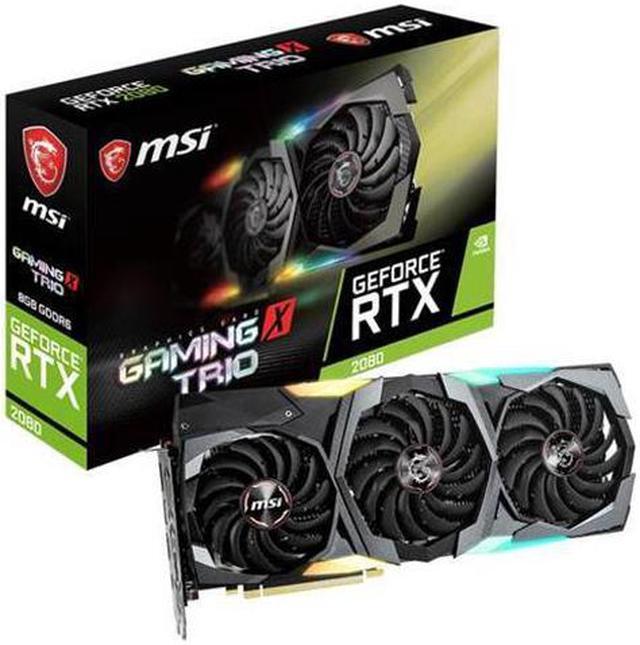 MSI G2080GXT NVIDIA GeForce RTX 2080 Gaming X TRIO 8GB GDDR6 HDMI 3 Display  Port USB Type-C PCI-Express Video Card