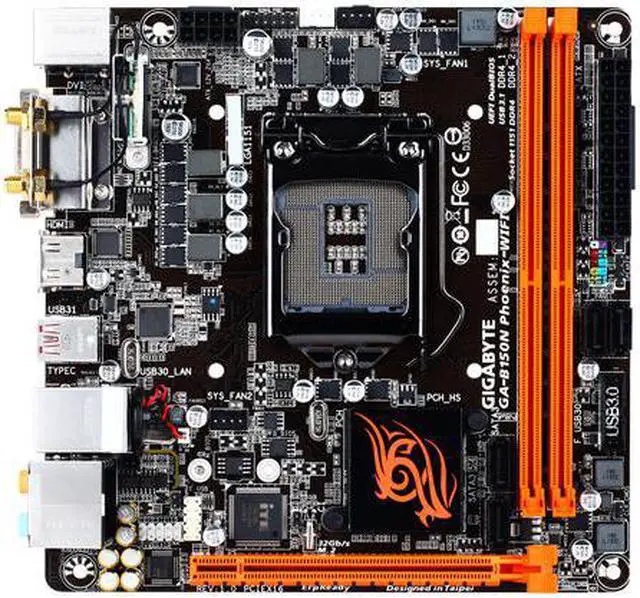 Alt view image 2 of 6 - GIGABYTE GA-B150N PHOENIX-WIFI Mini ITX Intel Motherboard