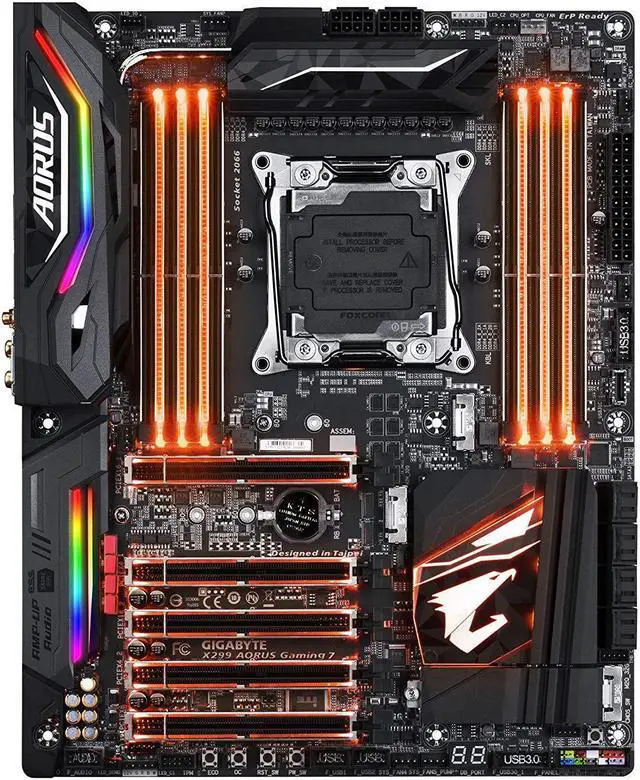 Alt view image 4 of 5 - Gigabyte X299 AORUS GAMING 7 Intel LGA X299 2066 ATX M.2 Desktop Motherboard A