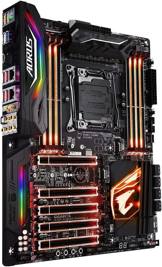 Alt view image 3 of 5 - Gigabyte X299 AORUS GAMING 7 Intel LGA X299 2066 ATX M.2 Desktop Motherboard A