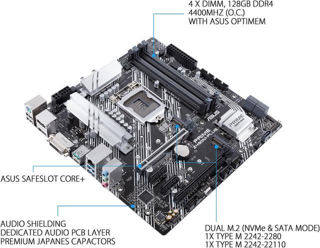 Alt view image 3 of 5 - ASUS PRIME Z490M-PLUS Micro ATX Intel Motherboard