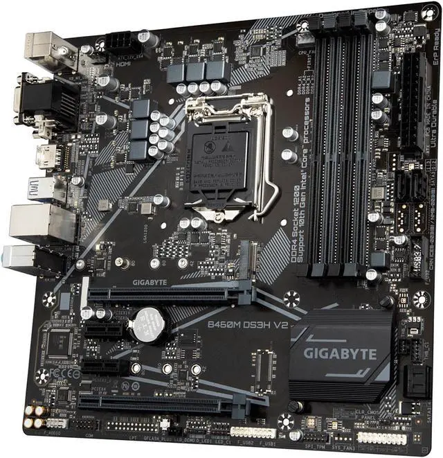 Alt view image 2 of 7 - GIGABYTE B460M DS3H V2 (rev 1.0) Micro ATX Intel Motherboard