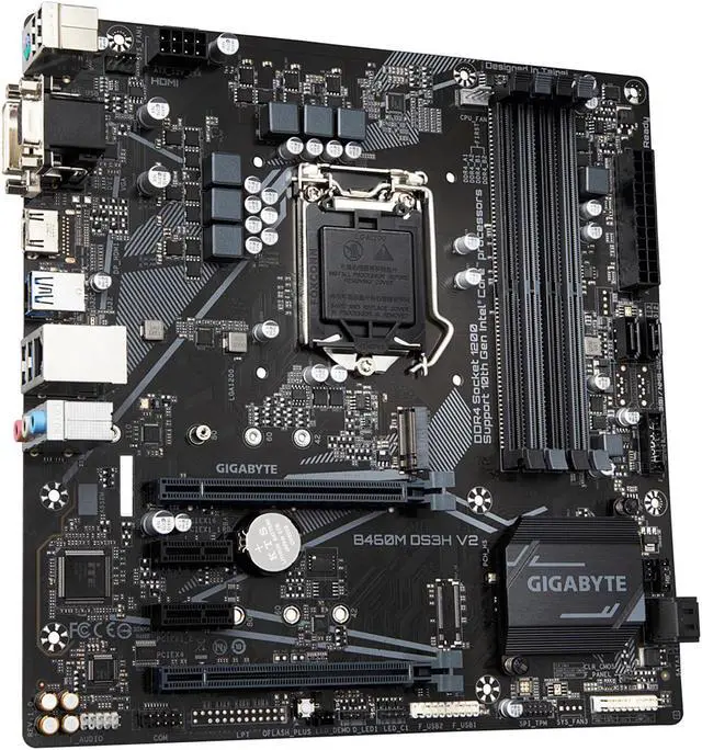 Alt view image 3 of 7 - GIGABYTE B460M DS3H V2 (rev 1.0) Micro ATX Intel Motherboard