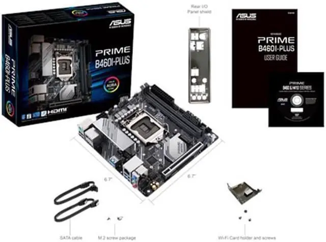 Alt view image 7 of 7 - ASUS PRIME B460I-PLUS LGA 1200 Intel B460 SATA 6Gb/s ATX Intel Motherboard