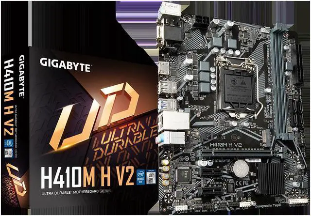 Main image of GIGABYTE H410M H V2 Durable Motherboard with Intel® GbE LAN, Anti-Sulfur Resistor, Smart Fan 5