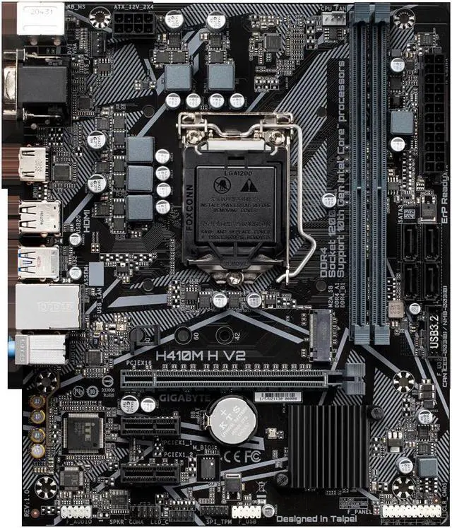 Alt view image 4 of 5 - GIGABYTE H410M H V2 Durable Motherboard with Intel® GbE LAN, Anti-Sulfur Resistor, Smart Fan 5