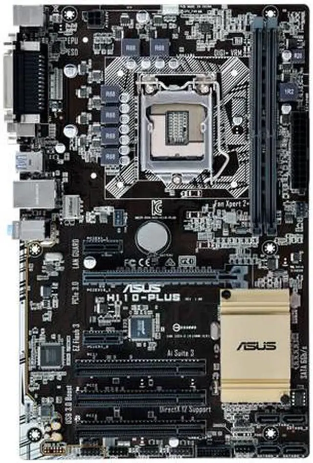 Main image of ASUS H110-PLUS Intel LGA H110 1151 ATX Desktop Motherboard A