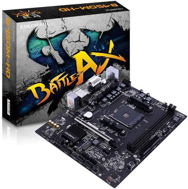 Alt view image 5 of 5 - Colorful B450M-HD V14 AM4 AMD B450 SATA 6Gb/s Micro ATX AMD Motherboard SATA3.0 PCIE 3.0 USB3.1 USB3.0 HDMI+DVI+VGA