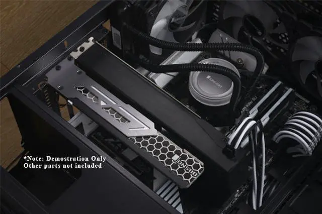 Alt view image 7 of 7 - JONSBO VC-3 RGB GPU Brace (non-addressable RGB Edition) Vertical Universal Graphic Card Holder Supports Long Graphics Card, Magnesium-Aluminum Alloy Body, Height Adjustable, Powered by Motherboard Fan