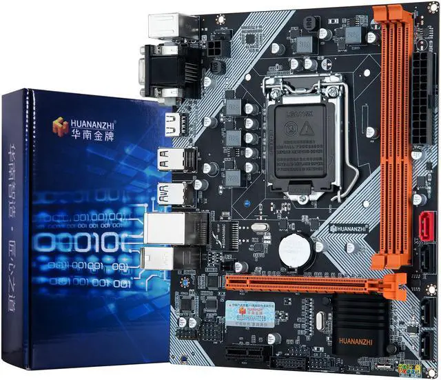 Alt view image 4 of 4 - HUANANZHI B75 M-ATX Motherboard Support LGA 1155 CPU Core I5-3450 I5-3470 USB 3.0 SATA3.0