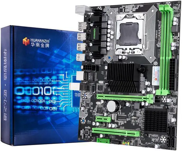Alt view image 4 of 4 - HUANANZHI X58 M-ATX Desktop Motherboard DDR3 LGA 1366 Support AMD RX series with USB 3.0