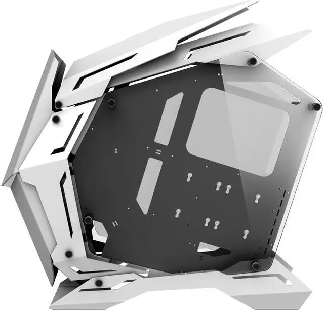 Alt view image 2 of 6 - JONSBO MechWarrior MOD-3 Gaming Computer Case Support XL-ATX Motherboard 360mm Liquid Cooler Front Panel with 5V ARGB Lighting USB 3.0 *2 White