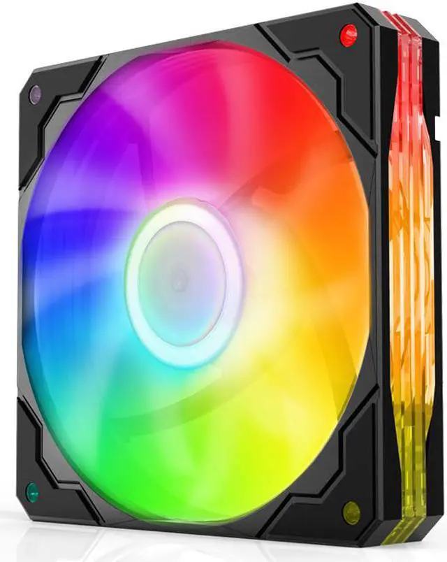 Alt view image 2 of 5 - Jonsbo LF120P Case Fan 12cm 4Pin 5V ARGB PWM Performance Individually Addressable ARGB LED PWM Case Fan