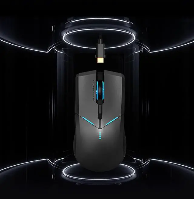 Alt view image 3 of 3 - Thunderobot ML703 Wired/Wireless gaming mouse 16000 DPI RGB backlight 1000Hz polling rate 6 buttons -black