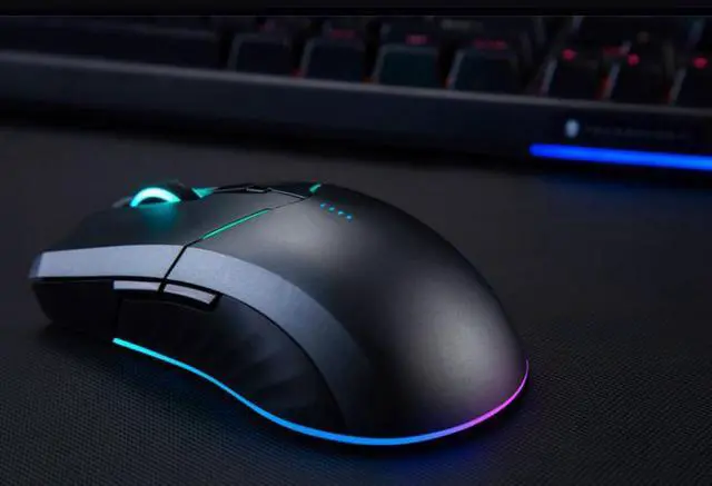 Alt view image 2 of 3 - ThundeRobot ML701 4000DPI Ergonomic Design Wireless Gaming Mouse With 7-color Backlit, 1000mA Battery-Black Version