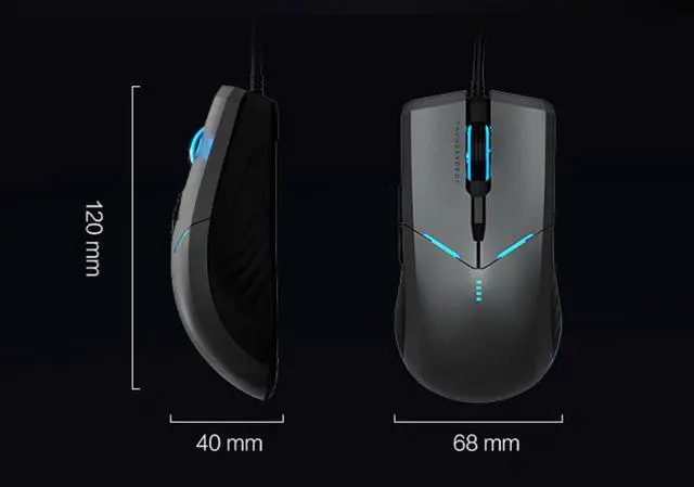 Alt view image 3 of 3 - ThundeRobot MG701 Wired Gaming Mouse 4200DPI 1000Hz polling rate-black