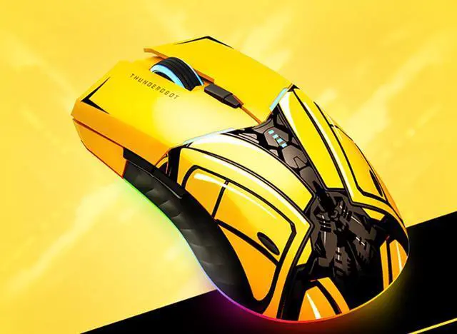 Alt view image 5 of 7 - ThundeRobot ML703 16000DPI Ergonomic Design Rechargeable Wireless Gaming Mouse With RGB Backlit, 1000mA Battery,1000Hz polling rate, 6 buttons-The Transformers Theme Limited Version The Bumblebee