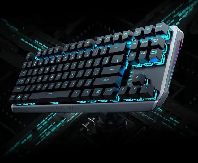 Alt view image 4 of 4 - Thunderobot KL5087R Red Switch 87keys Wireless Metal Mechanical Gaming Keyboard  silver