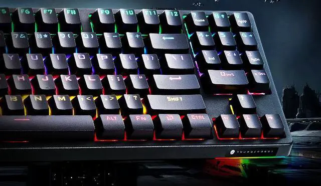 Alt view image 4 of 4 - Thunderobot KG3089  red switch 89keys 20 built-in RGB backlight modes All Keys without Conflict mechanical gaming keyboard
