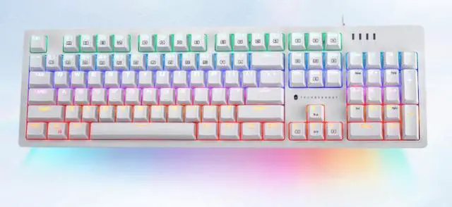 Main image of Thunderobot KG3104R Glaze white Red switch 104 keys Mechanical Gaming Keyboard