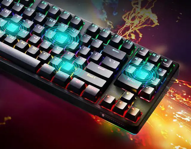 Alt view image 2 of 4 - Thunderobot KG3089  red switch 89keys 20 built-in RGB backlight modes All Keys without Conflict mechanical gaming keyboard