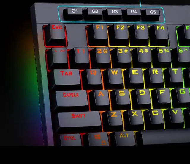 Alt view image 5 of 6 - Thunderobot KL6104R red switch 104keys Wireless RGB backlight Mechanical Gaming Keyboard black All Keys without Conflict