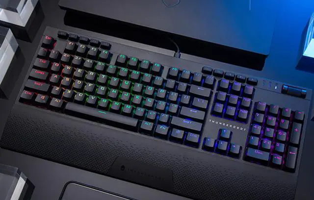 Alt view image 2 of 6 - Thunderobot KL6104R red switch 104keys Wireless RGB backlight Mechanical Gaming Keyboard black All Keys without Conflict